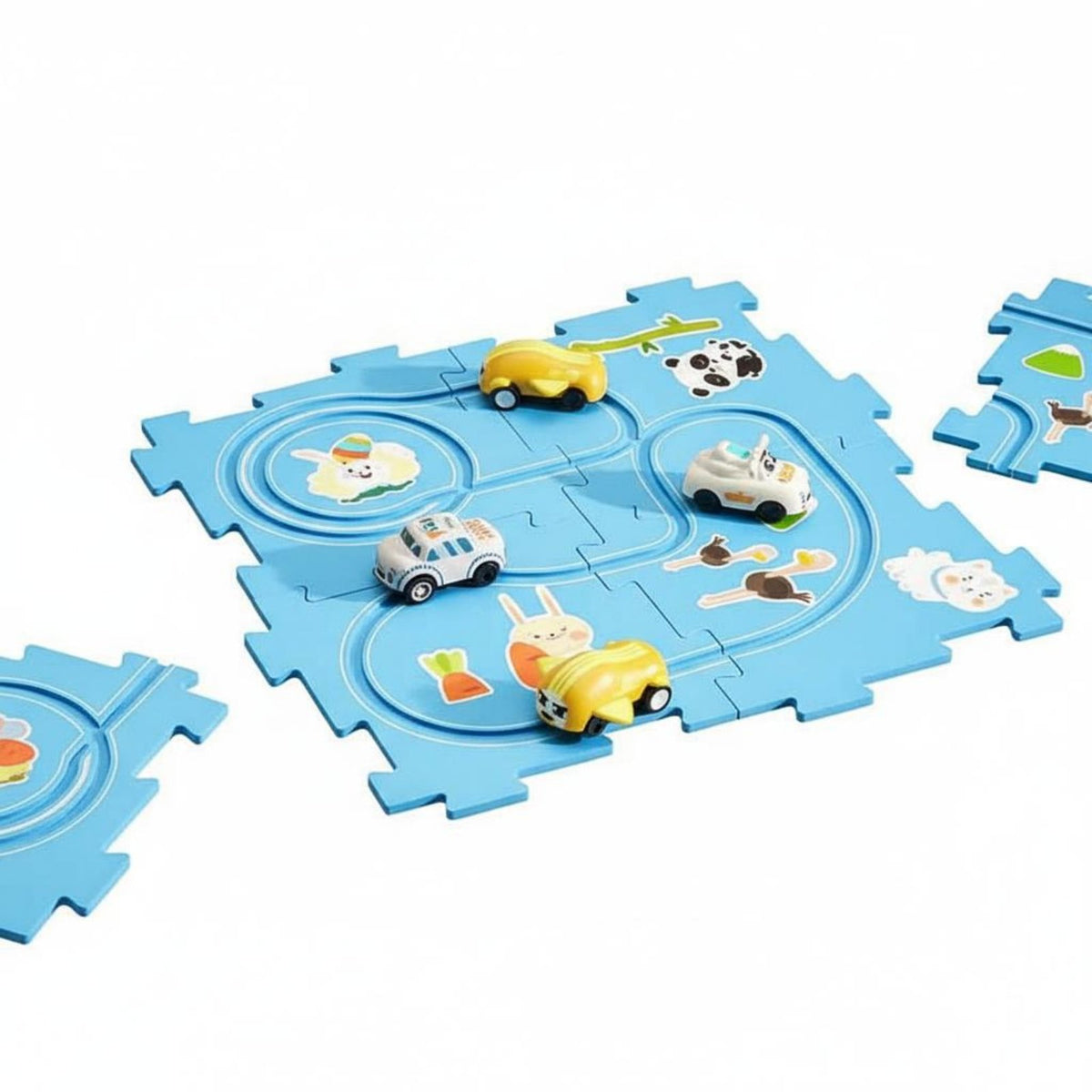ABS Material Electric Car Track Playset Polished Edges Educational Toy for Boys, Toddlers