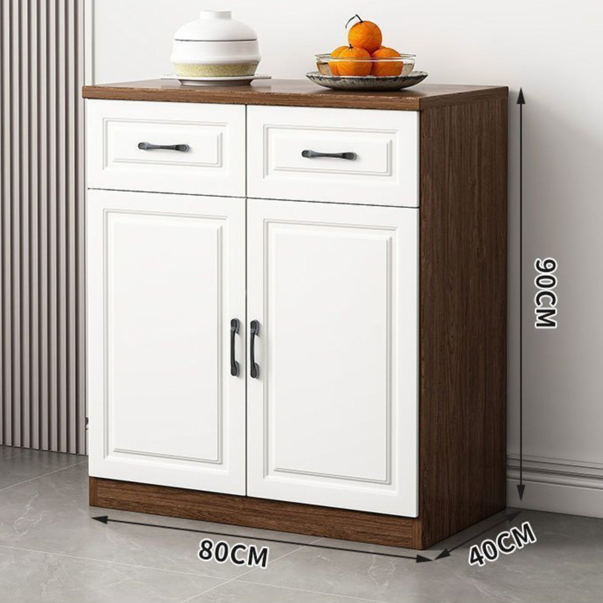 1 Piece Dining Room Buffet Cabinet Freestanding Cupboard Storage Household Furniture Console Solid Wood Board Multiple Drawers Suitable for Dining Room Living Room Entryway