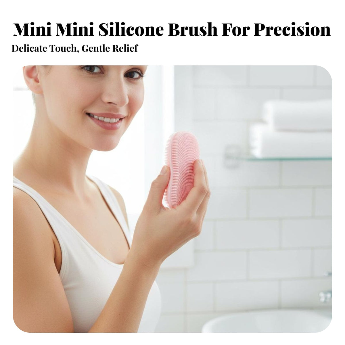 Silicone Face Brush Gentle on Skin Mini Nose Cleaning Brush Massaging Silicone Face Scrubber for Adults, Teenagers, Home Spa, Shower, Washroom
