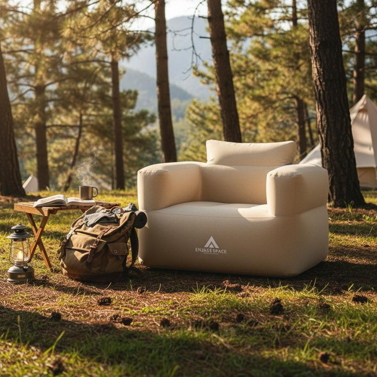 Portable Individual Inflatable Sofa Fast Inflation Automatic Lounge Chair Compact Storage Inflatable Lounge Chair