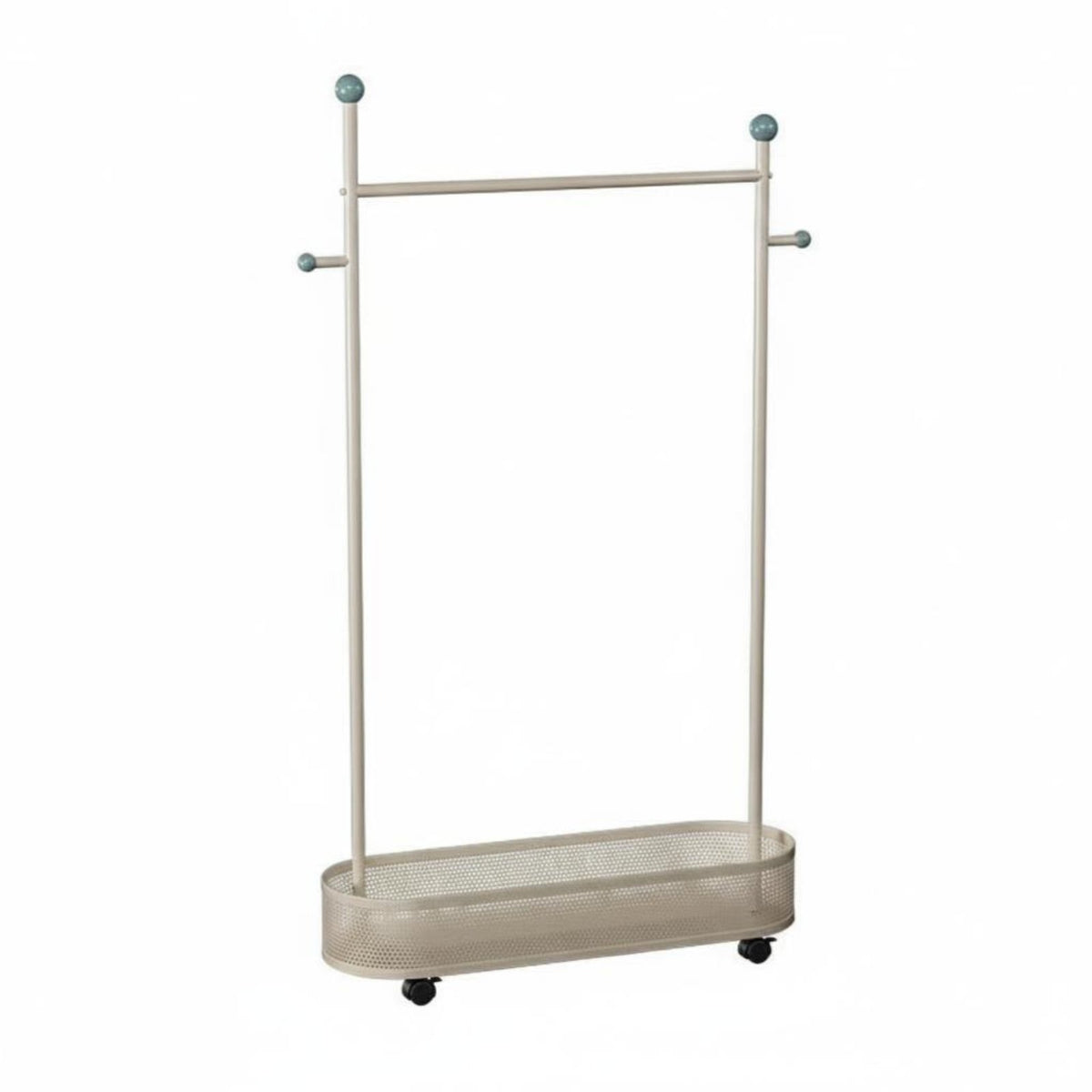 Rolling Clothes Rail Floor-Standing Clothing Rack Space-Saving for Homeowners