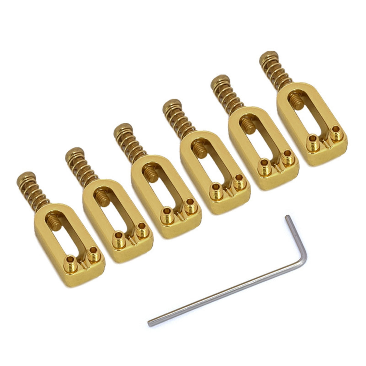 6 Pieces Tremolo Bridge Saddles Adjustable Guitar Bridge Saddles Compatible Hardware for Guitarists