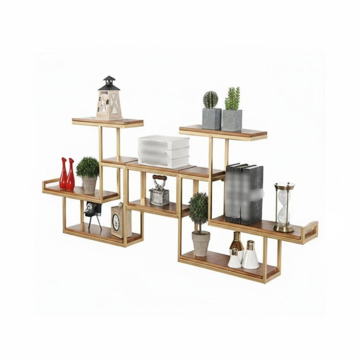 configurable Geometric Shelf Space-Saving Display Rack Easy to Install DIY Assembly for Homeowners