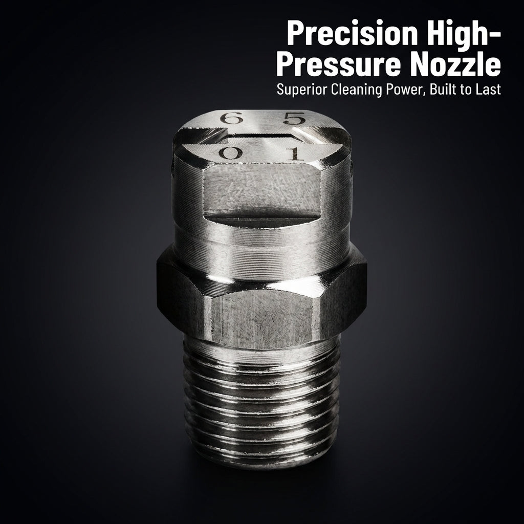 Spray Tip 4BSPT Male Thread, 304 Stainless Steel Industrial Spray Nozzle, Flat Tip, High Pressure Wash Nozzle, Cleaning Nozzle for Industrial Cleaning