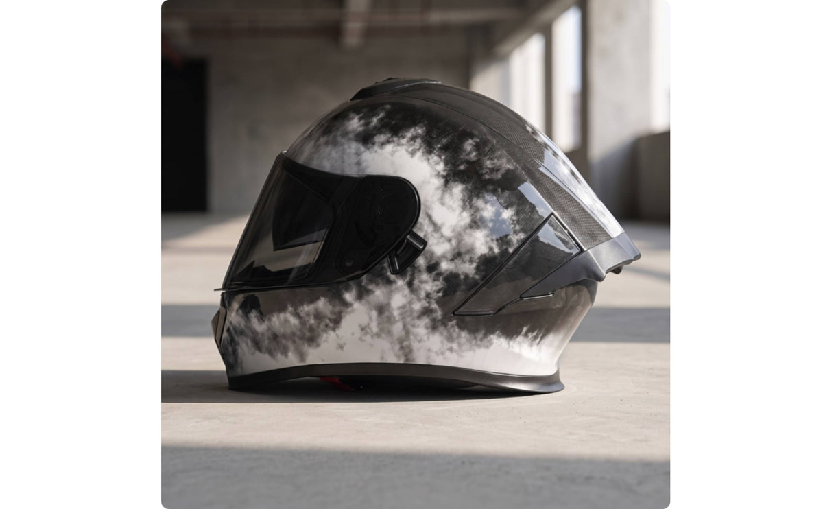 DOT Certified Full-Coverage Helmet | Aerodynamic, Helmet with Sun Visor, for Motorcycle Riding