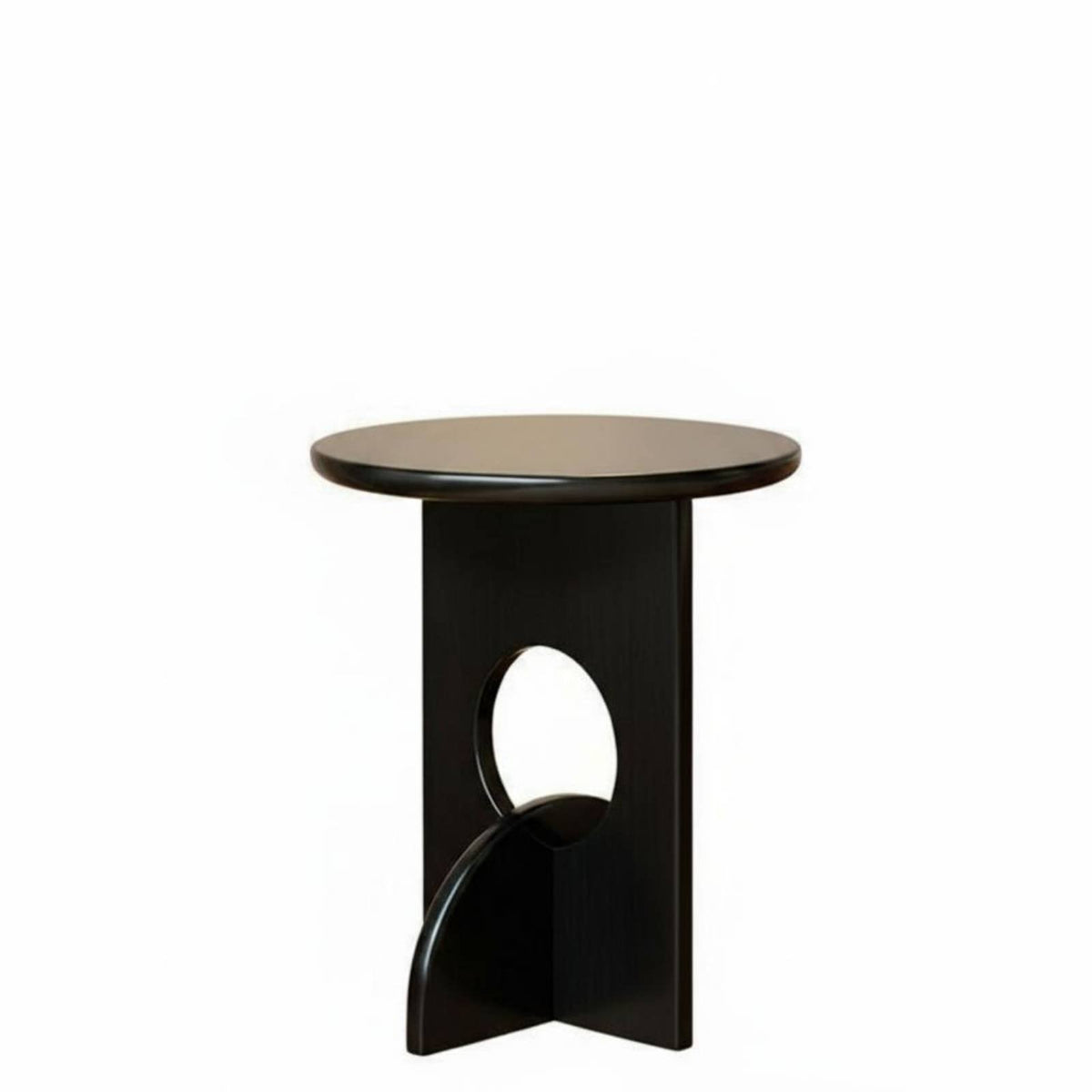 Round Pedestal Table Wabi-Sabi Aesthetic Cutout Pedestal Side Table for Students