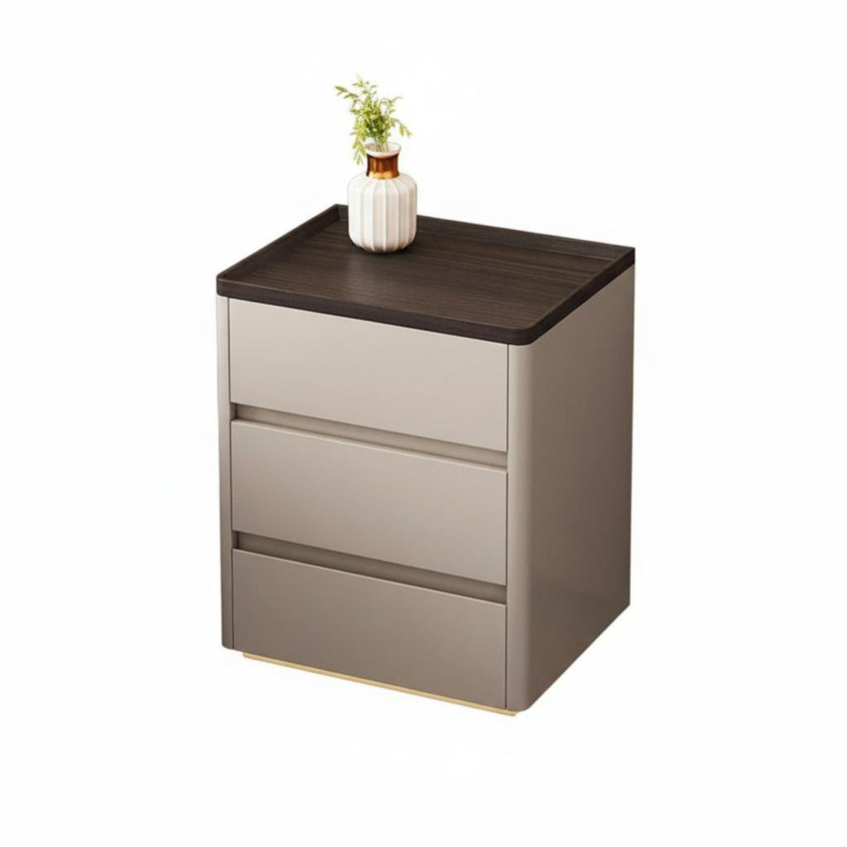 Smart Charging End Table Modern Design Nightstand Spacious Storage for Parents