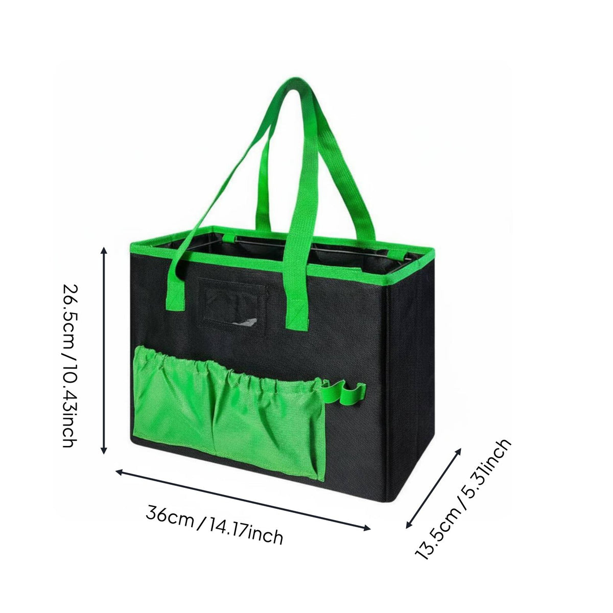 Foldable File Folder Tote Heavy Duty Hanging File Folder Holder Document Storage Organizer with Pockets and Handles for Teachers, Students, Classroom