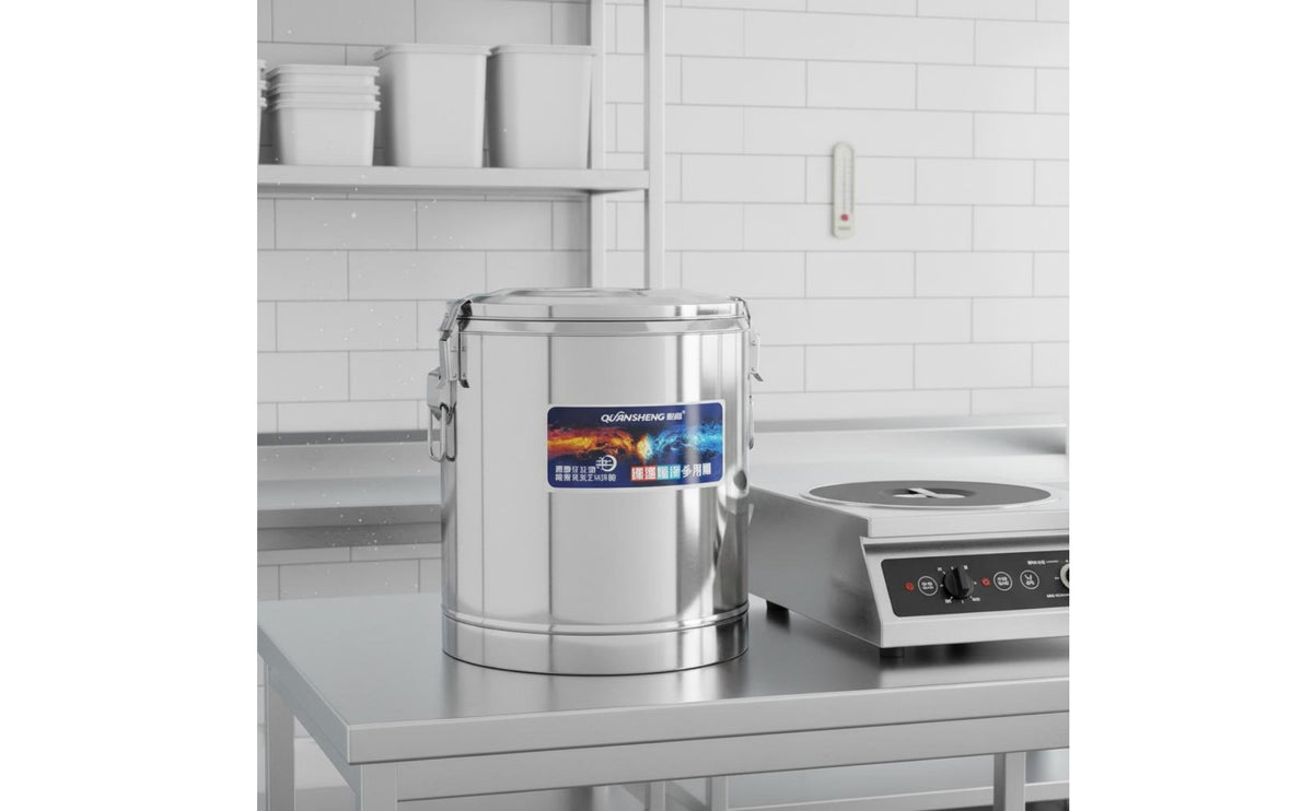 Stainless Steel Insulated Barrel Leak-Resistant Closure Professional Insulated Barrel Large Capacity Soup Container Portable