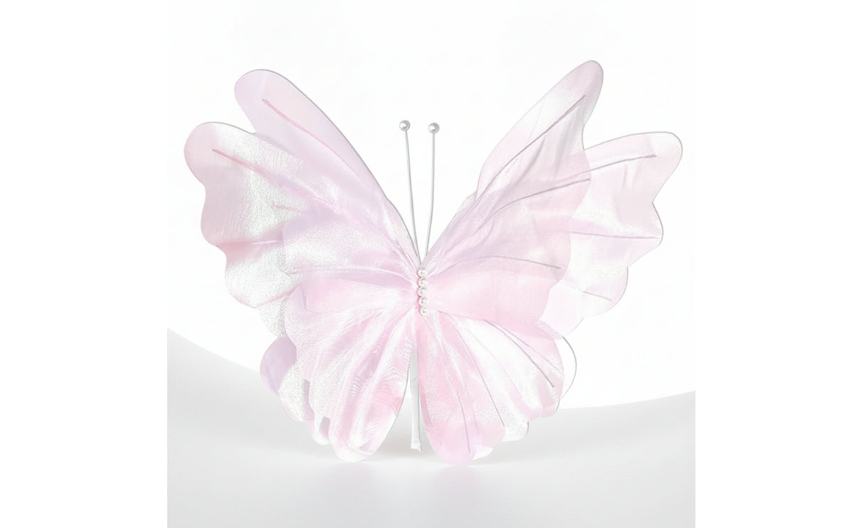 Iridescent Butterfly Ornament Translucent Mesh Butterfly Translucent Decoration Lightweight for Wedding Planners, Photographers, Floral Arrangements, Photography Backdrop, Window Display