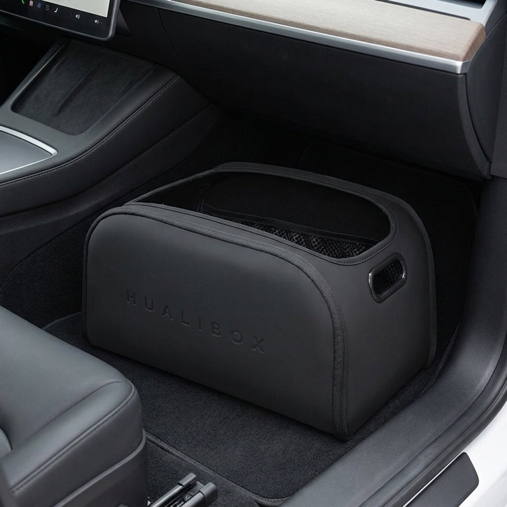 Leather Car Boot Organiser, Universal Folding Car Boot Storage, Luxury Car Organiser for Weekend Trips, Pressure Resistant Storage Box