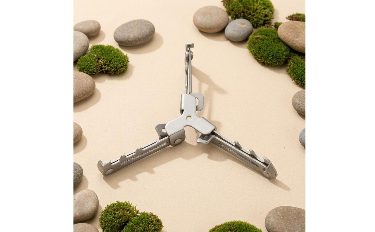 Raised Tabs Folding Gas Canister Stand Stable Base Foldable Canister Stand Compact Outdoor Gear Long-Lasting for Campers