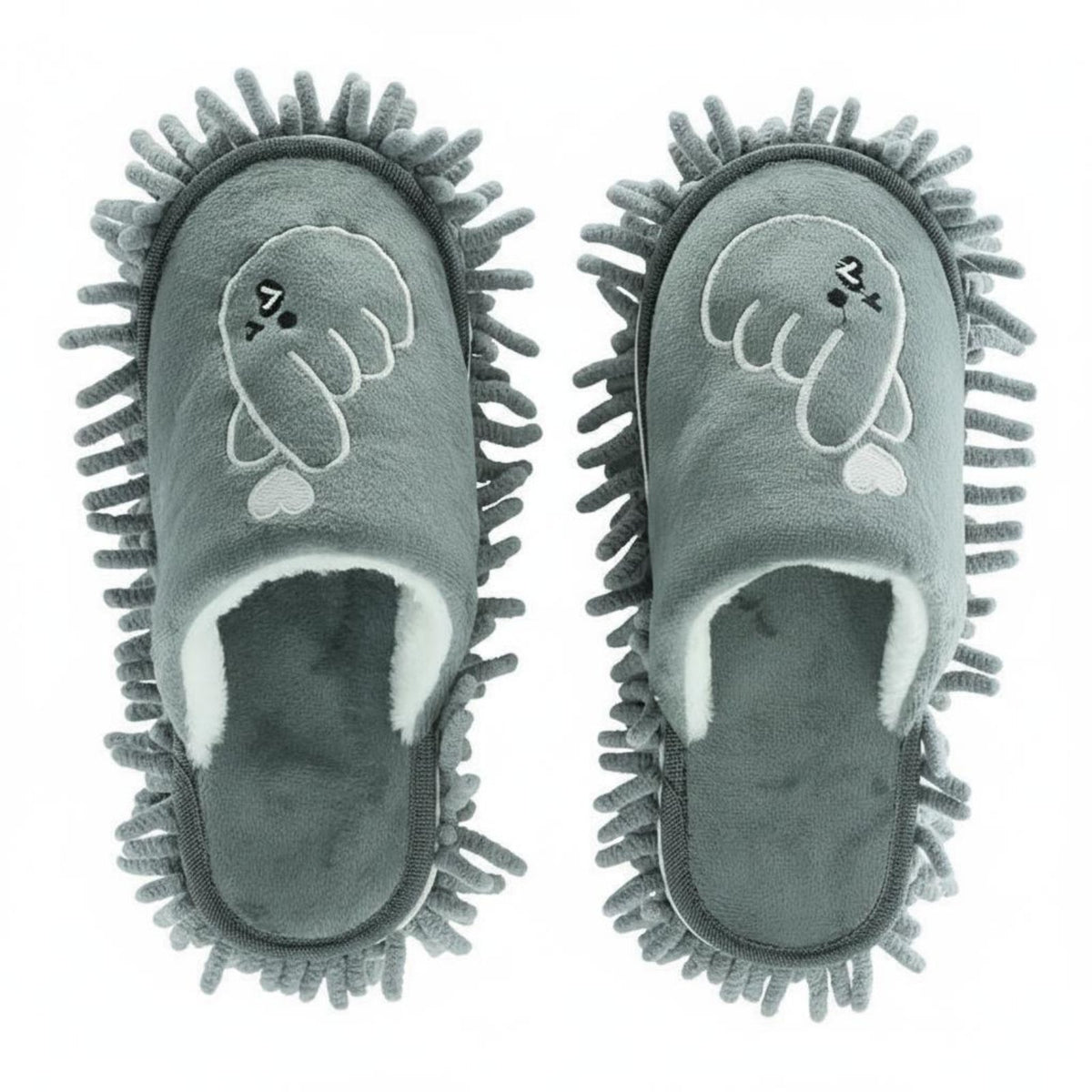Mop Slippers Quiet Washable Microfiber Mop Shoes Highly Absorbent for Bathroom