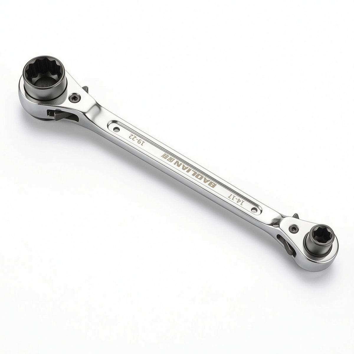 Ratchet Wrench 4-in-1 Spanner Engraved for Tight Areas, Mechanics