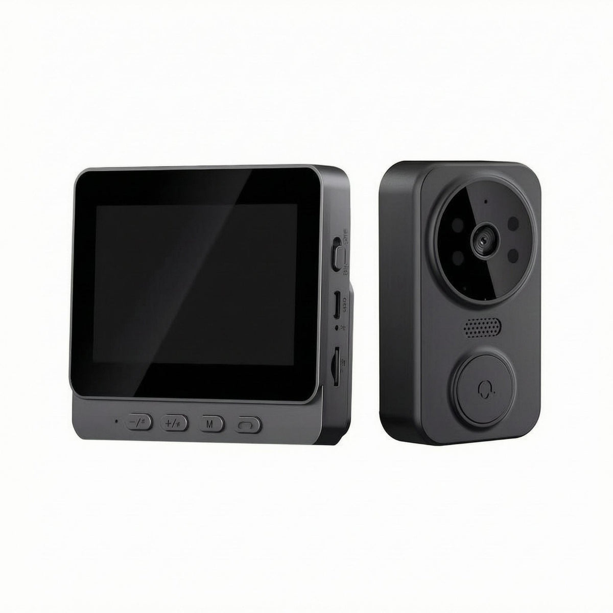 Two-Way Audio Wireless Visual Entry Chime System No App Setup Outdoor Entry Chime Camera 4.3-Inch Screen Entry Security Battery Powered