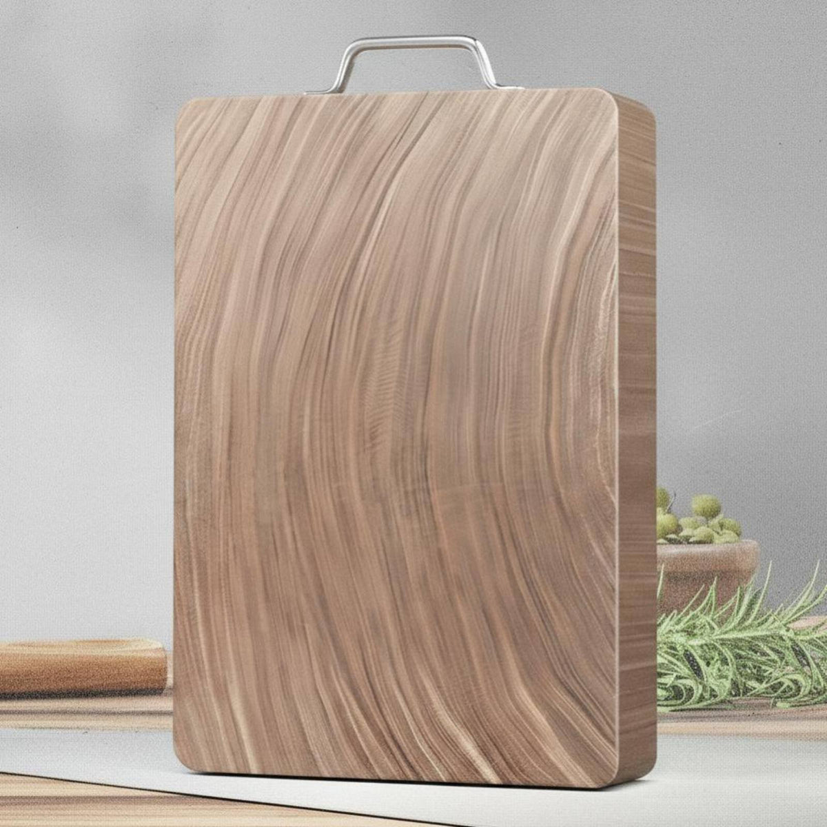 Ironwood Cutting Board, Rectangular Sturdy Wood Chopping Board, Thickened, Home Kitchen