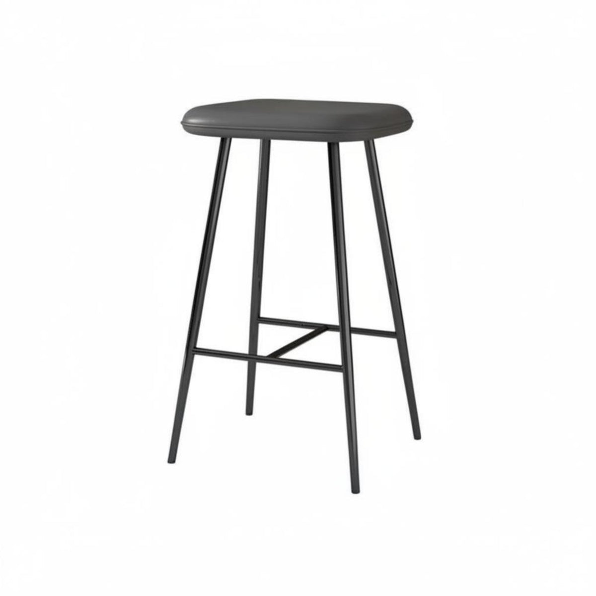 Modern design Upholstered Counter Stool with Backrest Minimalist Design Padded Stool with Backrest Built-in Footrest Bar Chair Slim Metal Legs for Adults, Homeowners, Kitchen Island, Reception Area, Cafe, Restaurant