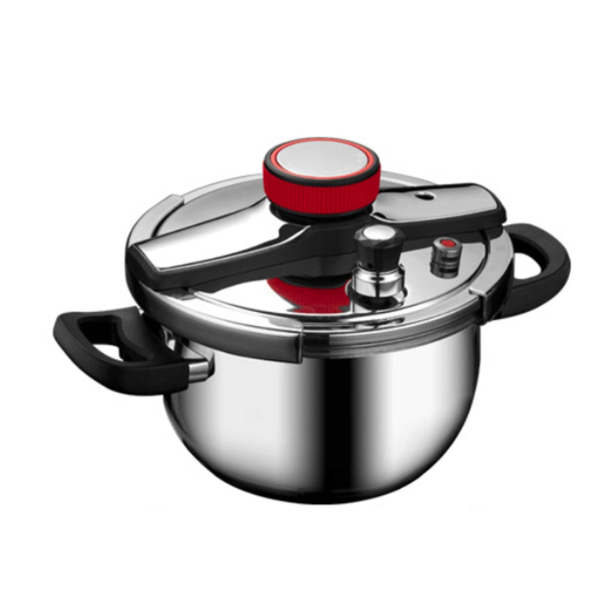 Uncoated Stainless Steel Pressure Cooker Polished Pressure Cooker with Safety Valve Safe Stewpot Faster for Kitchen