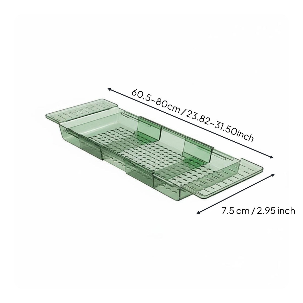 Extendable Bathtub Tray Non-Slip Bathroom Accessory Tablet Holder for Spa