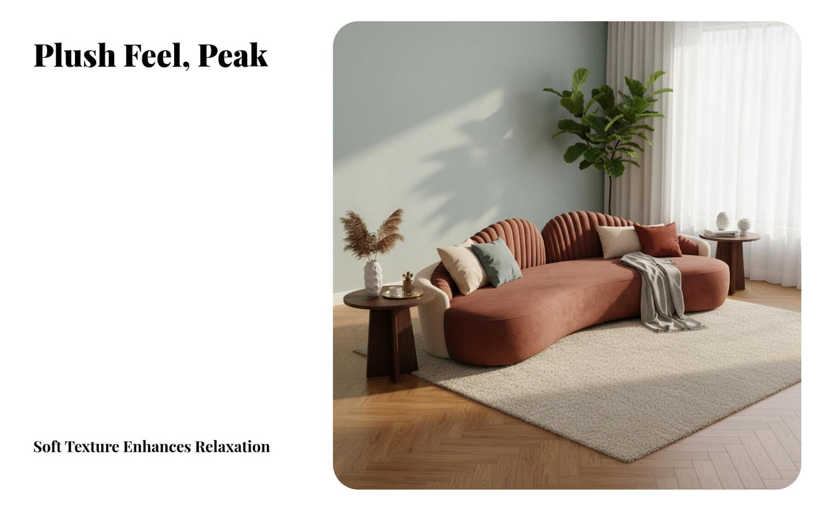 Curved sectional Sofa Luxury design Lounge Seating Flexible Configuration Living Room Furnishing for Business Owners, Families, Lobby, recreation room, Bedroom