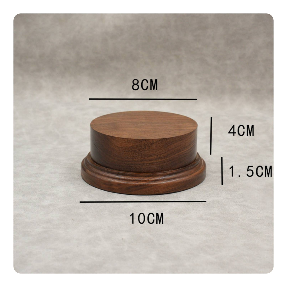 Bust Stand Stable Design Walnut Display Base Compact Size Wooden Pedestal Stand Collector Cabinet