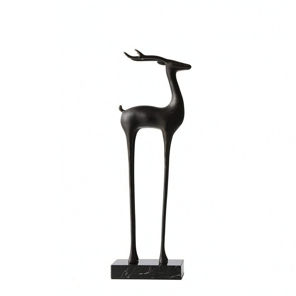 Deer Figurine with Pedestal Modern Deer Figurine Sculptural Sculpture for Clean Design Aficionados, Art Lovers, Tabletop, Entryway, Shelf
