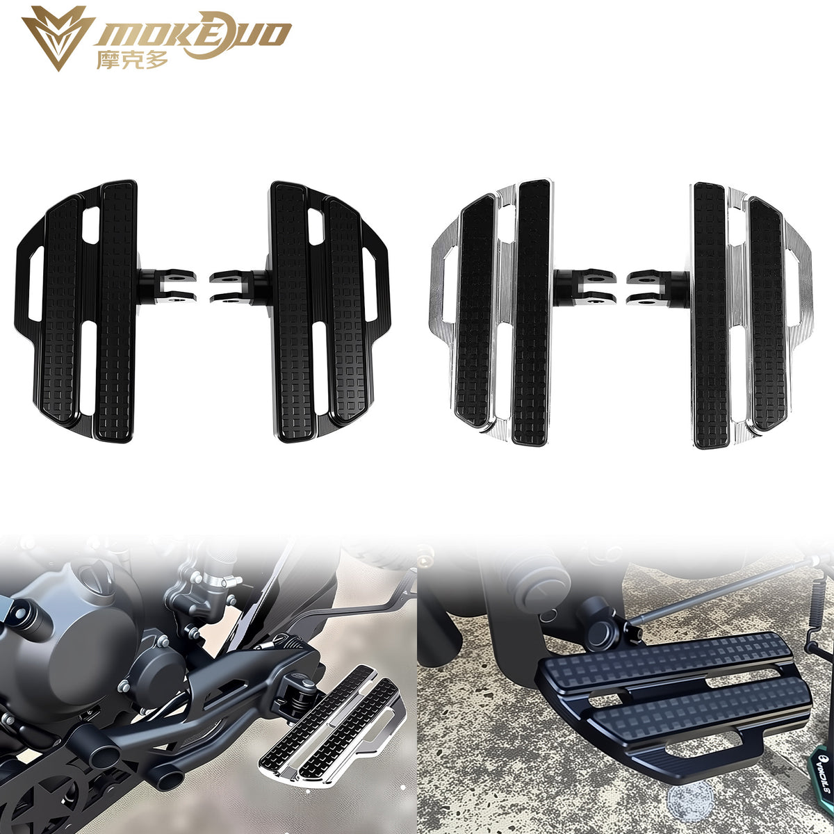 Wide Front Foot Pegs for Harley Davidson Softail Models 2018-2025