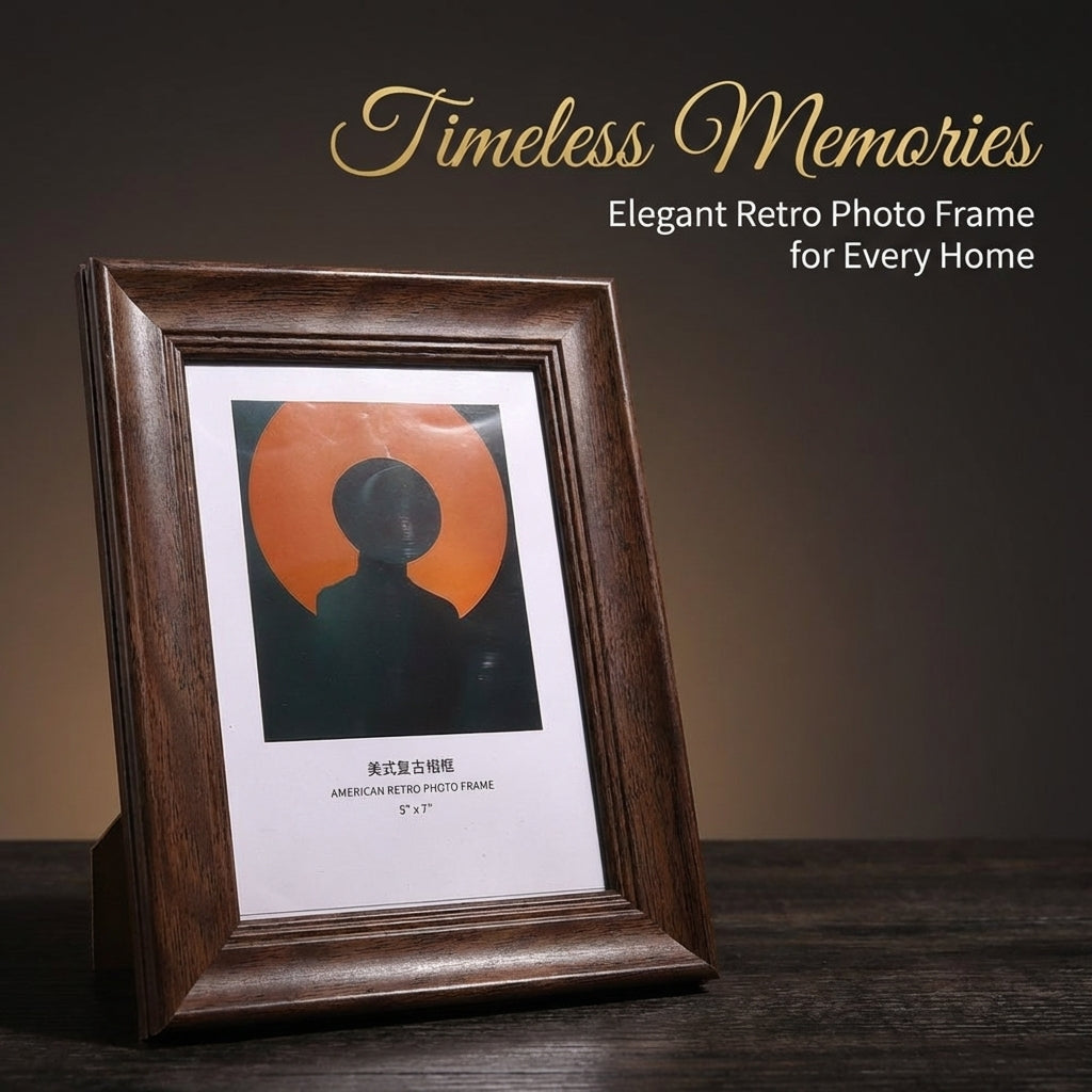 Photo Frame with Handmade Resin Vintage Decor, Picture for Wall or Desk Display, Classical Design for 6x4 and Tabletop Stand