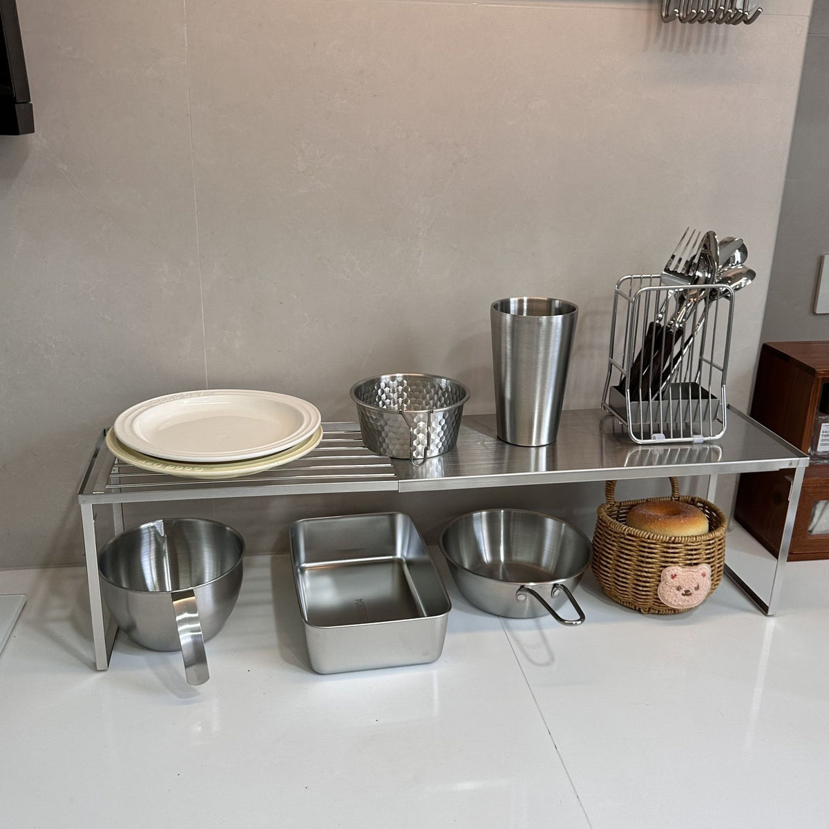 304 Stainless Steel Retractable Kitchen Storage Rack