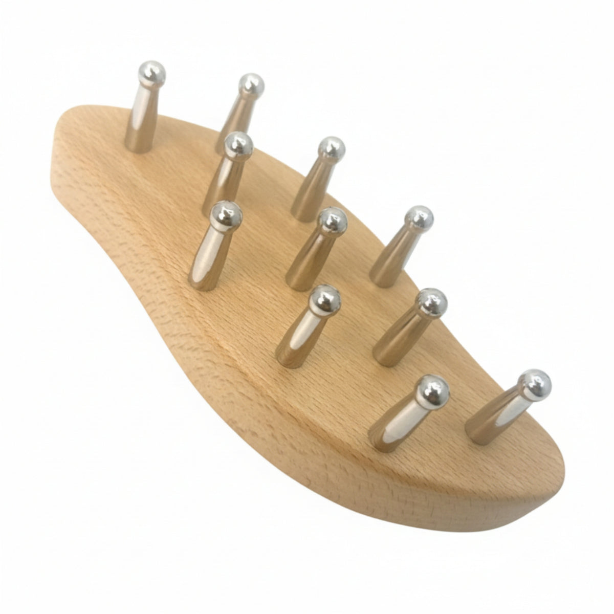 Wooden Gua Sha Comb with Steel Pins Travel Friendly Gua Sha Comb Relief for Adults