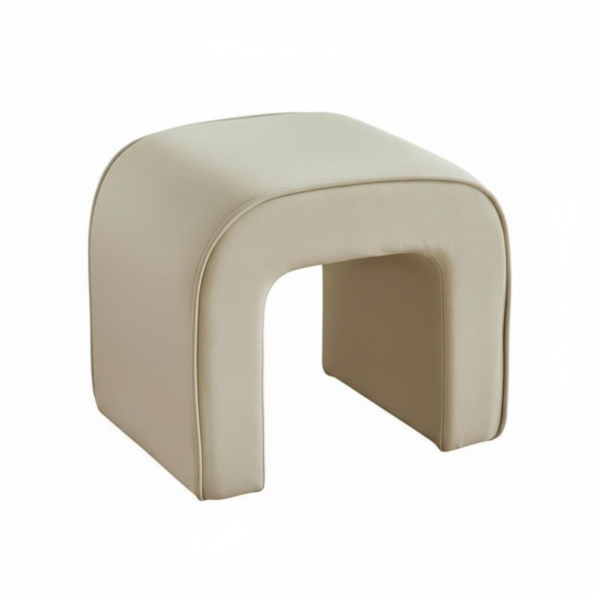 Button-Tufted Low Stool Multi-Functional Footrest adaptable Use for Homeowners