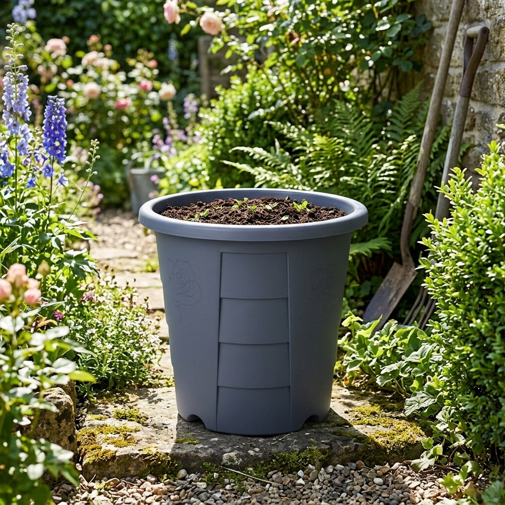 Indoor Plant Pot and Flower Pots, Large Outdoor Plant Pot with Drainage Holes, Breathable Plant Pot for House Plants, Simple Style Design