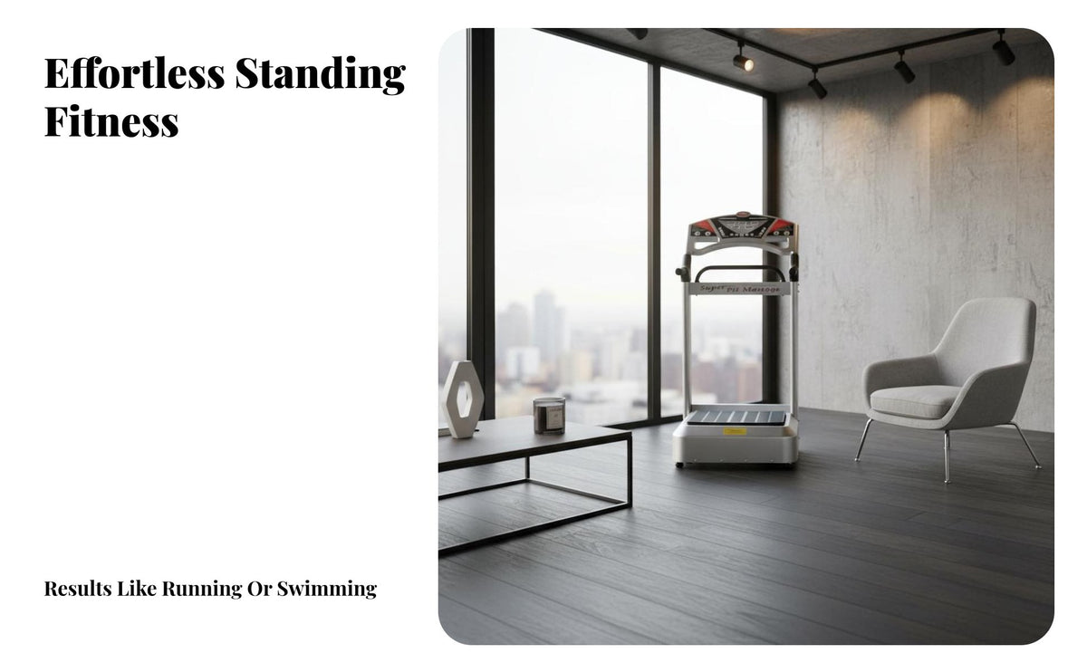 Easy to Use Standing Vibration Machine Time-Saving Full Body Vibration Plate Anti-Slip Surface Full Body Workout Platform Multiple Speed Levels for Adults, Beginners, Seniors, Indoor, Living Room, Gym, Office