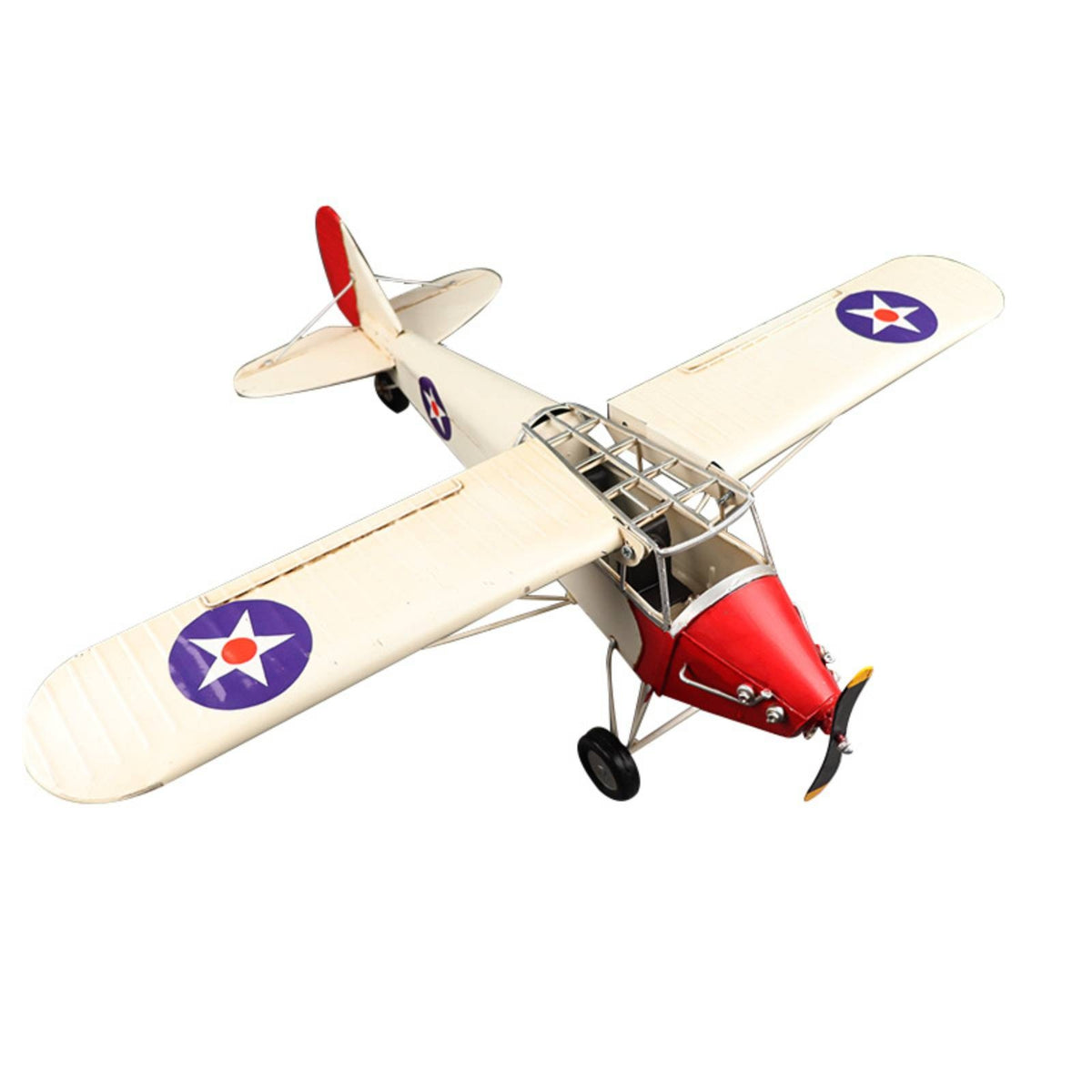 Propeller Airplane Model Collectible Metal Airplane Model Rustic Plane Ornament for Office