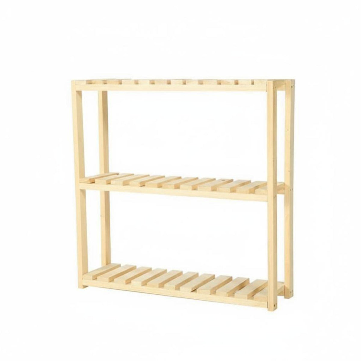 Wooden Plant Stand Slatted Shelves Multi-Tier Flower Shelf Sturdy for Homeowners