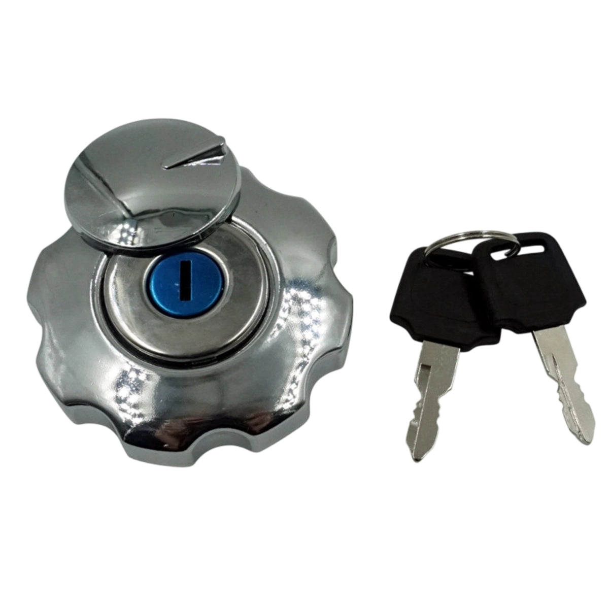 Scalloped Fuel Tank Cap with Keys 72mm Gas Cap with Keys 39mm Direct Replacement for Motorcycle Owners
