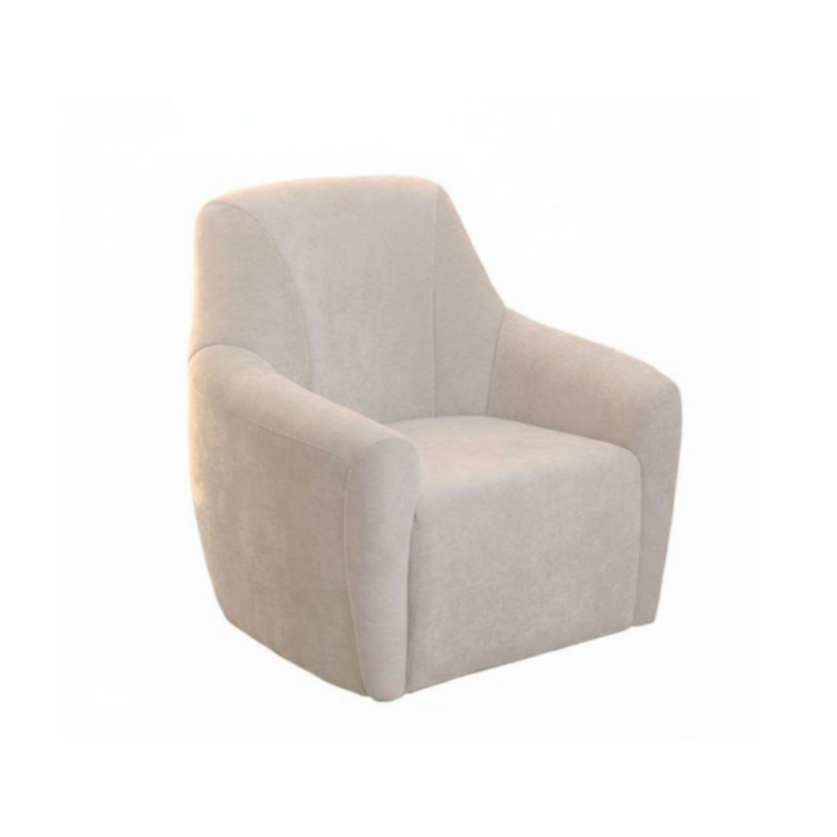 Upholstered Rotate Chair 360-Degree Rotation Upholstered Rotate Armchair Modern Design High-Density Foam for Living Room