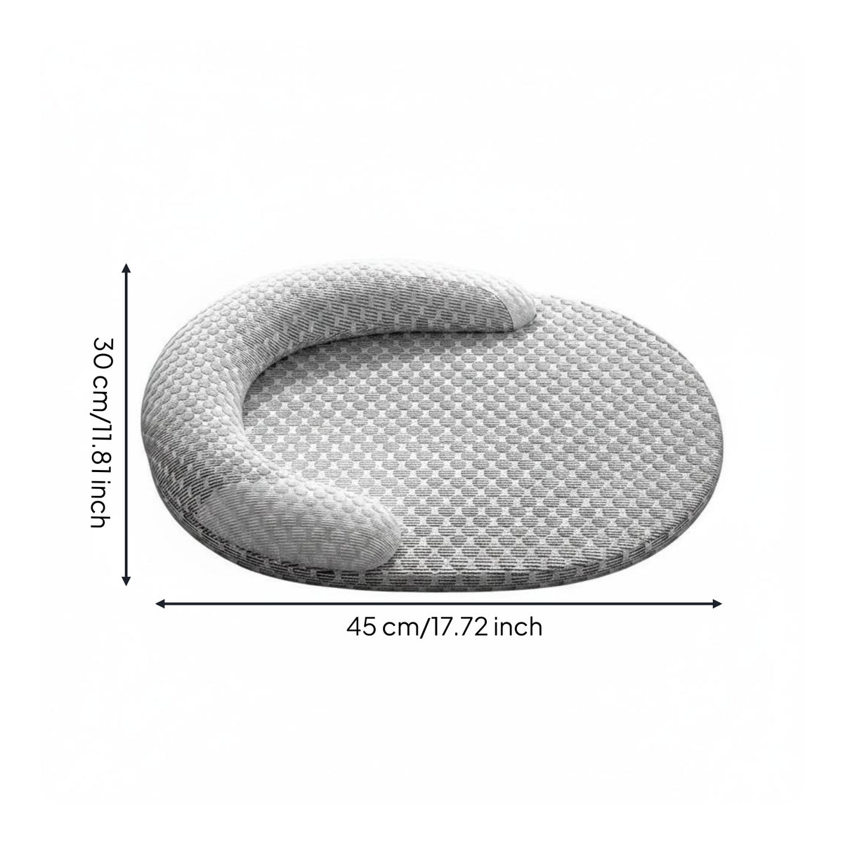 Oval Pet Cooling Mat Dotted Feline Dog Sleeping Pad Low-Height