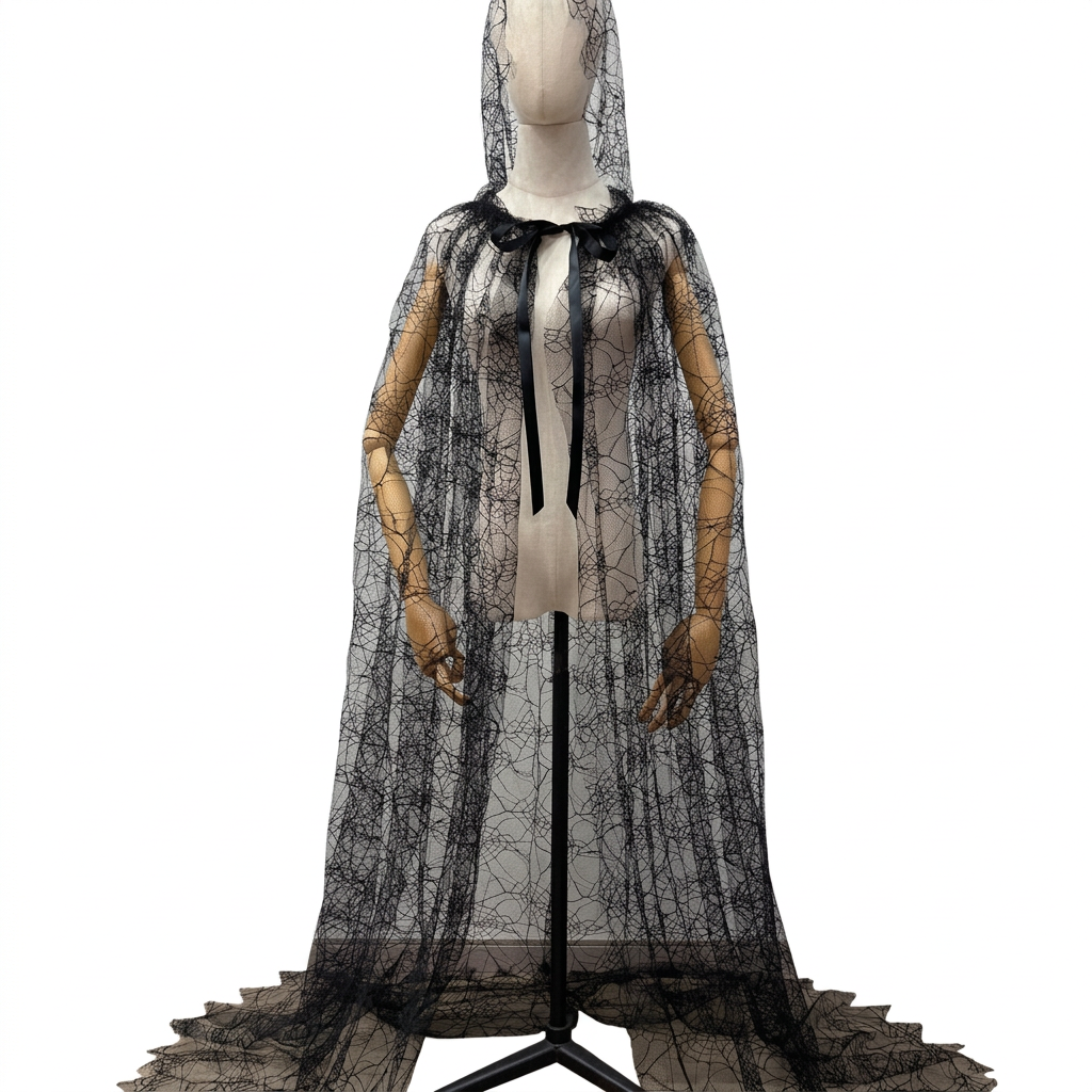 Fancy Dress Hooded Cape, Witch Cosplay Accessories, Halloween Party Costume, Masquerade Party Hooded Cloak, Gothic Fashion Ca
