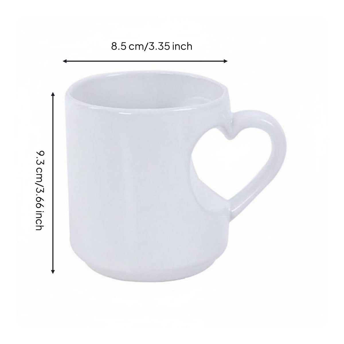 Color Changing Transforming Mug Comfortable Grip Heart Handle Color Changing Mug Easy to Clean Heat Sensitive Coffee Cup for Anniversary, Birthday