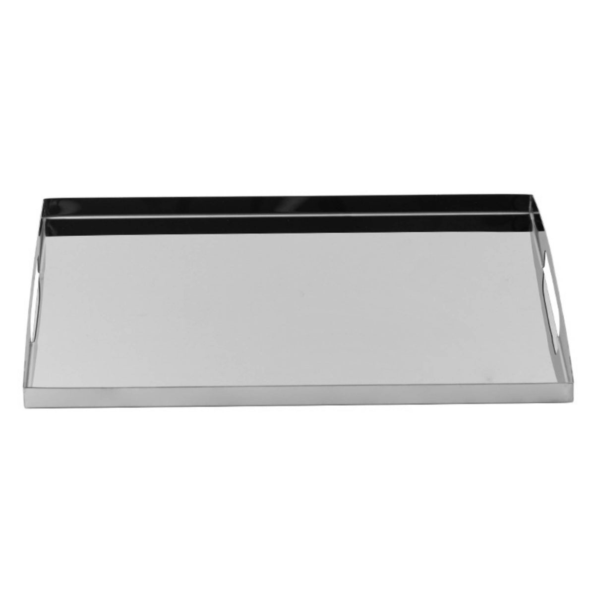 Stainless Steel serving Tray Mirrored Tray with Handles Mirror Finish for Coffee Table