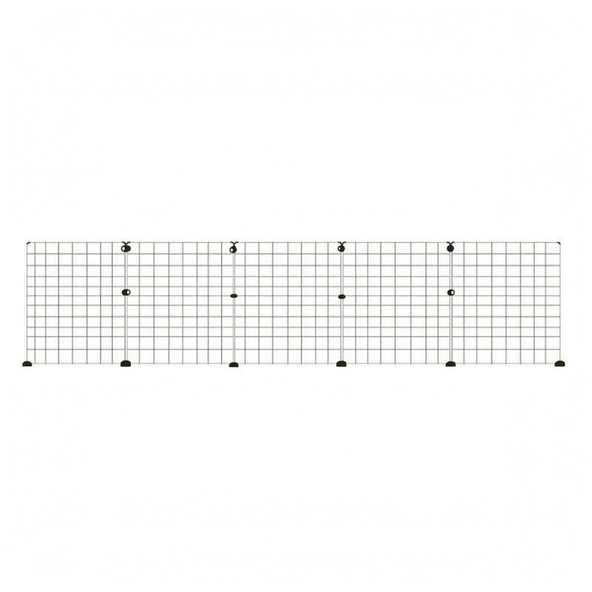 Metal Mesh Pet Fence Support Feet Wire Grid Barrier Sturdy for Home, Pets, Dogs