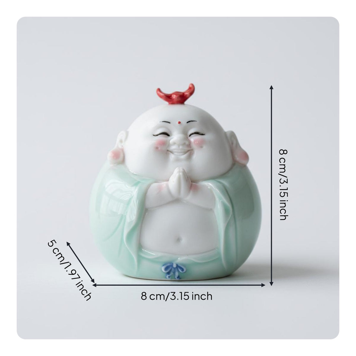 Maitreya Buddha Statue Wonderful Gift Maitreya Buddha Figurine Easy to Clean Smiling Monk Statue for Office, Meditative Garden