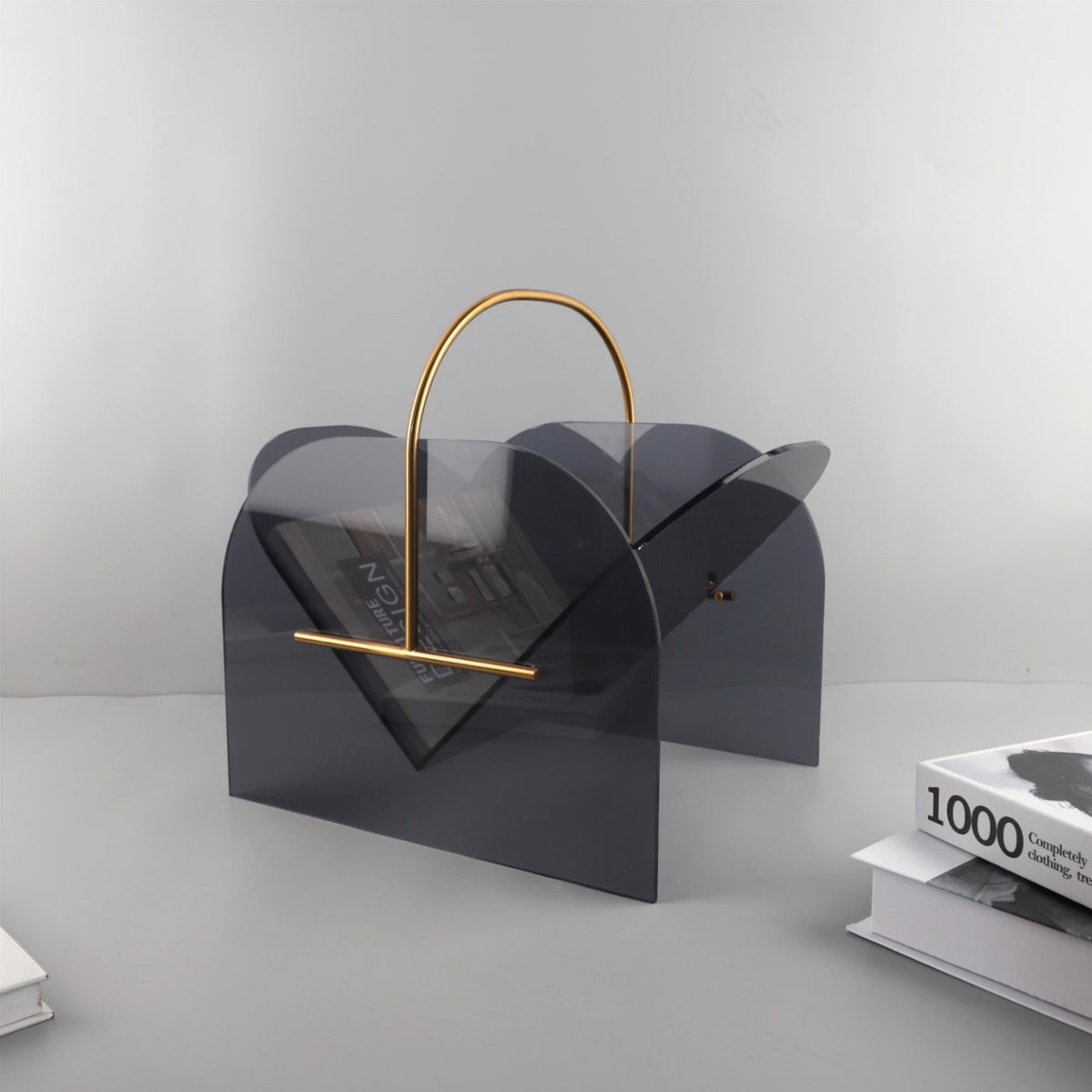 Nordic Creative Acrylic Handheld Magazine Rack