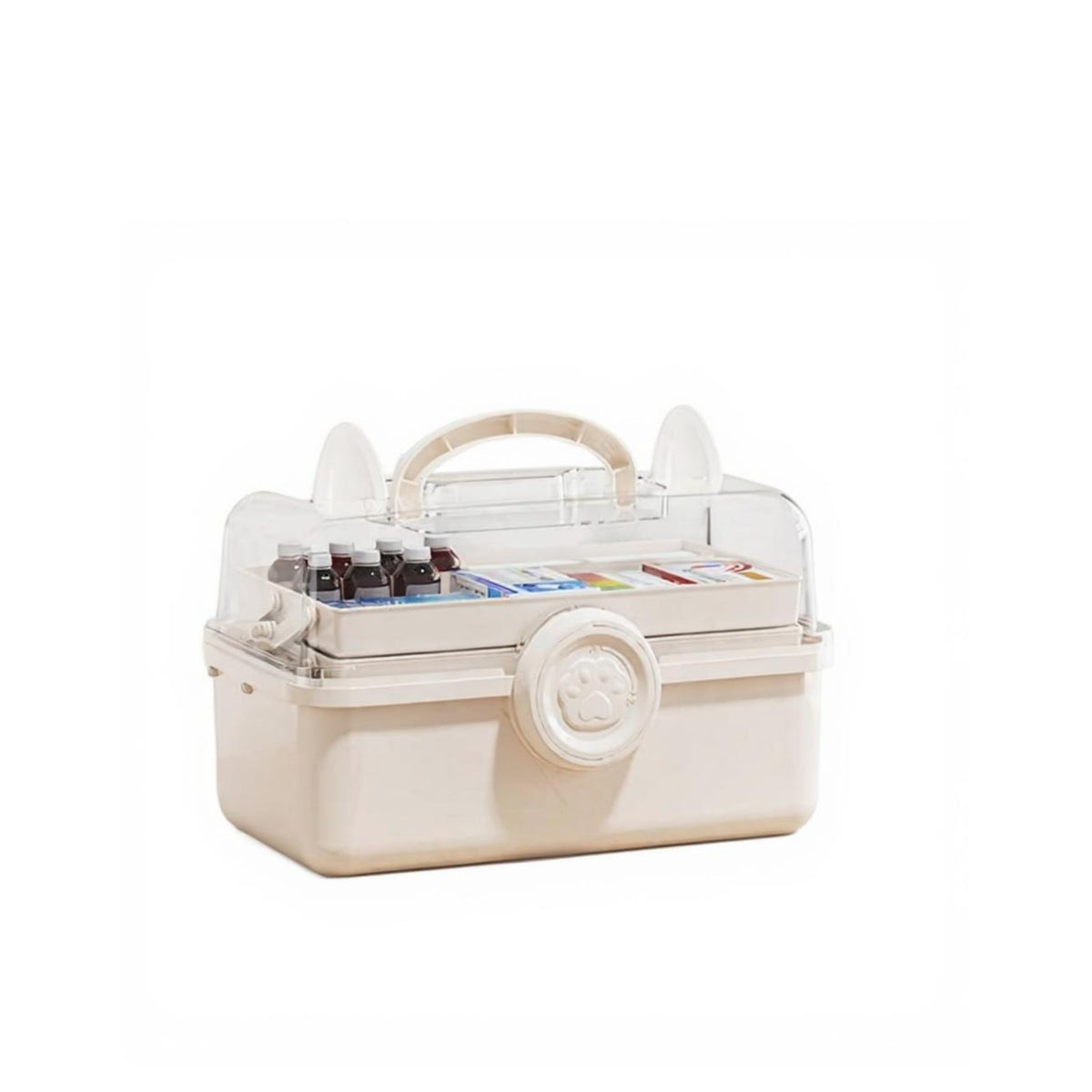 Large Capacity 3-Tier Medicine Organizer Box, Portable