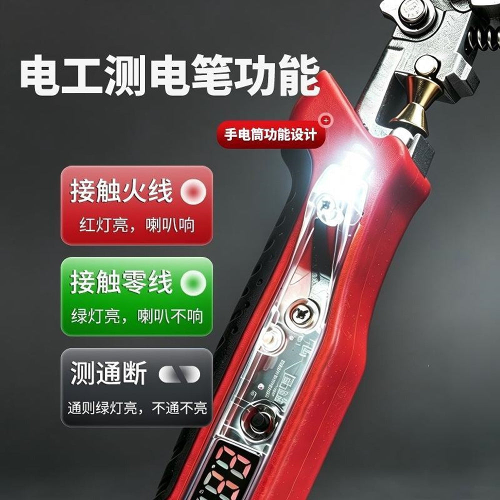 Fifth Generation Wire Stripper with Digital Voltage Detection, Adjustable Roller, for Electricians