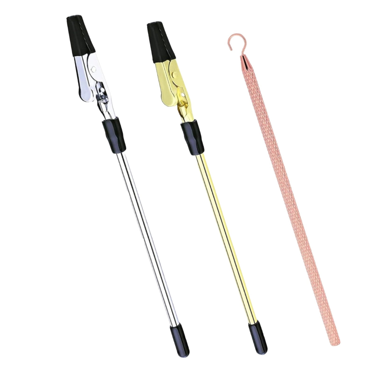 3 Pieces Bracelet Helper Set Metal Clamp Bracelet Fastening Tool Braided Cord Jewelry Clasp Helper