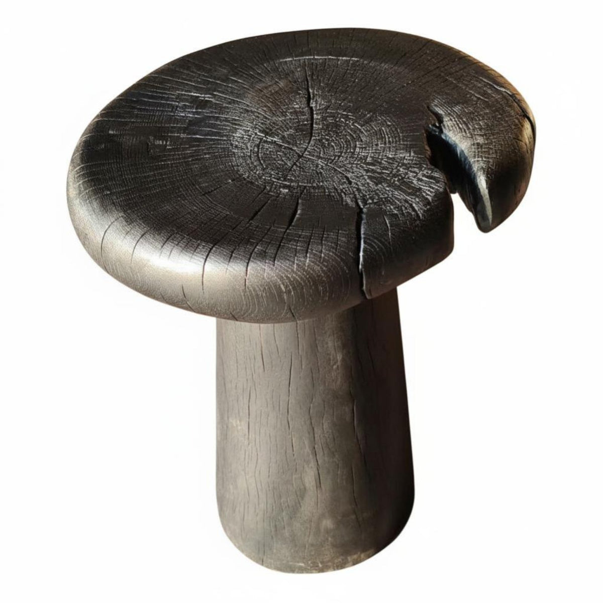 Wabi-Sabi Design Toadstool-Shaped-Shaped Seat Natural Wood Texture Toadstool-Shaped-Shaped Table Rustic Aesthetic Side Stool Multi-Purpose for Interior Designers, Boutique Business Owners, Homestay, Living Room, Entryway, Bedroom