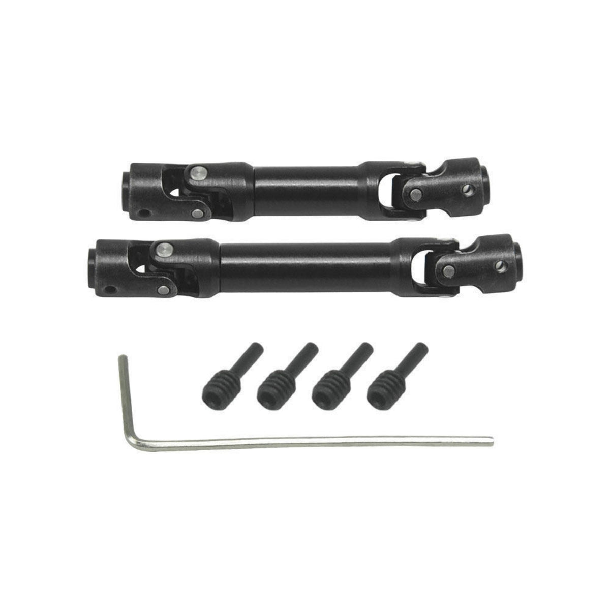 2 Pieces RC Car Drive Shafts Steel Model Car Drive Shaft Black Driveshafts