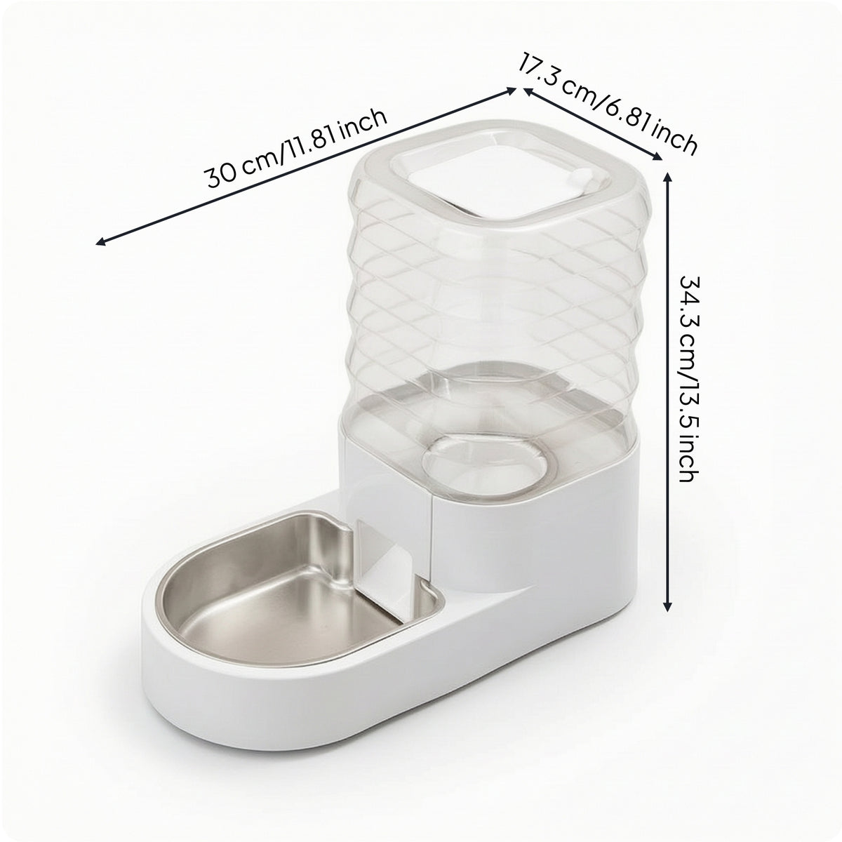 Pet Water Dispenser Large Capacity Dog Water Dispenser Multi-Level Filtration Automatic Waterer with Stainless-Steel Tray for Cats, Home, Kitchen
